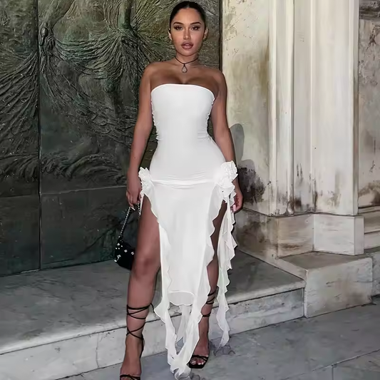 Women Party Club Evening Streetwear Vacation Bodycon Midi Dress Summer Clothes Wholesale Items For Business