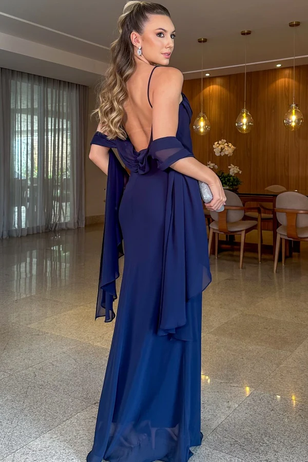 Elegant Sheath Strapless Sleeveless Spaghetti Straps Ruffles Open Back Chiffon Prom Party Dress Evening Gown Cocktail Dress