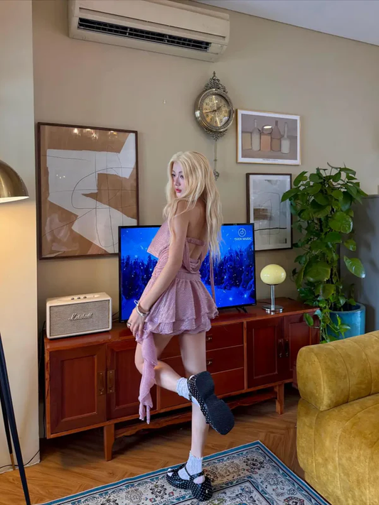 Sexy Pink A Line Halter Exquisite Sequin Short Homecoming Dress