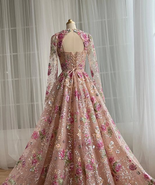 Sparkling Formal Evening Dress Customized Sweetheart Beading Sequined Lace Prom Gown with Bolero A Line Party Dresses