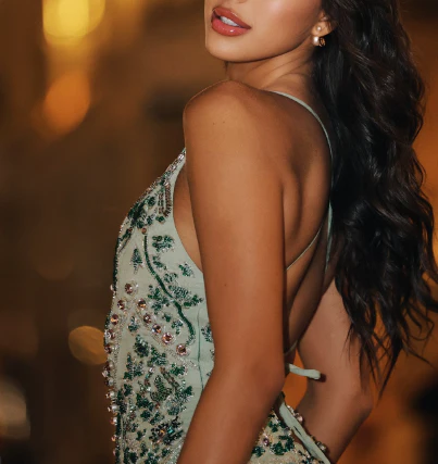 Vintage A line Spaghetti Straps Mint Green Chiffon Sequin Beaded Formal Grade Homecoming Dress Cocktail Dress