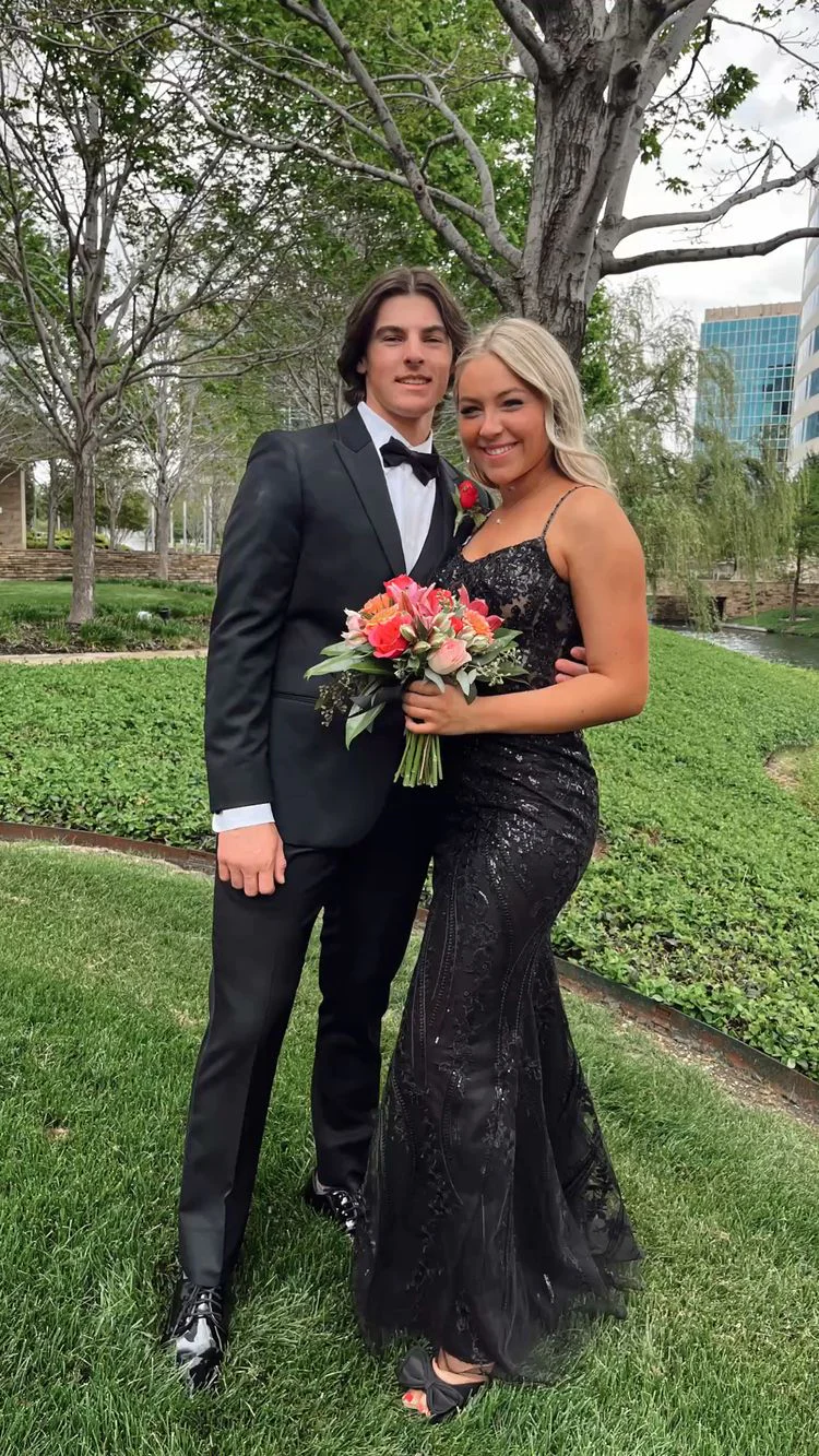 Robe de bal longue noire élégante, robe de soirée en tulle noir