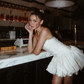 Summer Dress Women Mini Sexy Strapless Dress Gathered Birthday Party Dresses