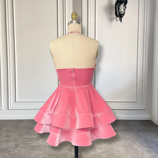 Lindos vestidos curtos de baile, sem mangas, bordados com miçangas, para ocasiões formais, vestidos de festa de aniversário para mulheres, de luxo