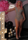 Vestido de cumpleaños con cristales brillantes para mujer, vestidos de fiesta africanos con diamantes de imitación, atuendo de fiesta para niñas negras 