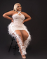 Vestido de fiesta de plumas sexy para chicas negras, con cuentas y plumas, estilo sirena africano, para graduación 