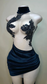 Vestidos de fiesta de cumpleaños para mujer, sexys, transparentes, con cuentas brillantes, cortos, delanteros y largos, de terciopelo negro, para niña, vestidos de graduación cortos. 