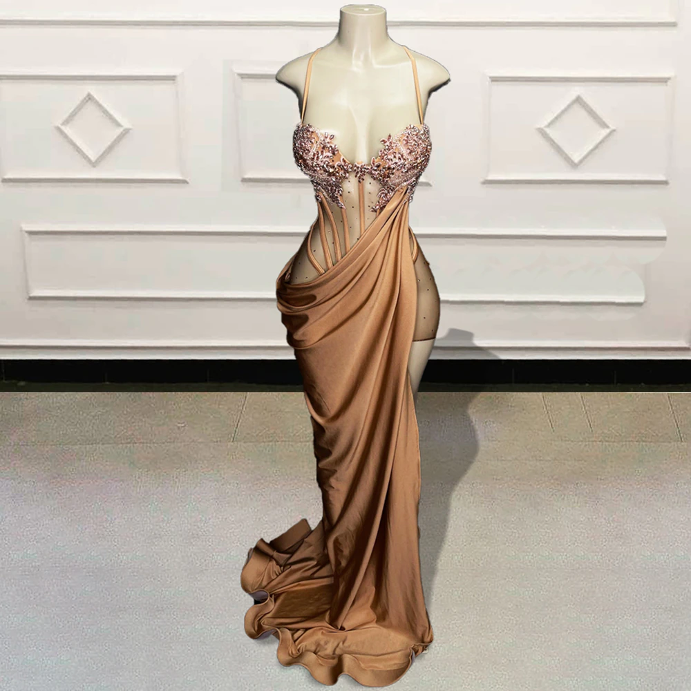 Vestidos de fiesta cortos transparentes y sexys para fiesta de cumpleaños, con cuentas brillantes y encaje de cristal, vestidos de cóctel mini para mujer, hechos a medida
