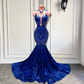 Vestidos longos de baile pretos e dourados com lantejoulas, estilo sereia, sexy e transparente, para mulheres, para baile de formatura, festa de gala formal