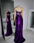 Vestido de fiesta de graduación con apliques de encaje y cuentas transparentes, estilo sirena, sexy, con abertura lateral, vestido de noche con parte superior a rayas regulares y cola