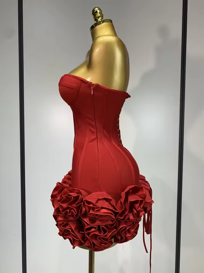 Sexy Red Short Prom Dress For Black Girl Mini Cocktail Dress Luxury Birthday Party Dress