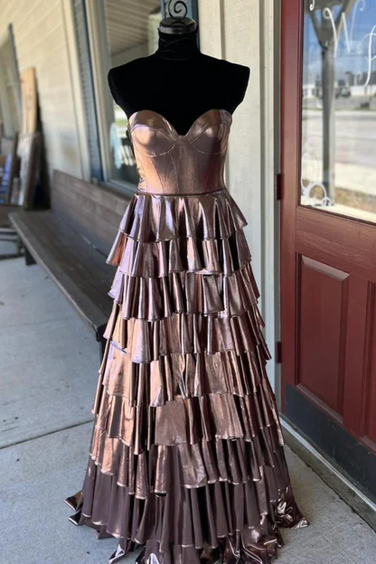 Chic Sweetheart Sleeveless Empire Tiered Party Prom Dress