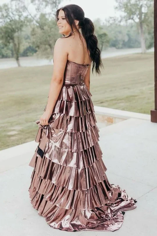 Chic Sweetheart Sleeveless Empire Tiered Party Prom Dress