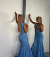 Luxury Blue Long Prom Dress 2025 Diamonds Crystals Birthday Party Formal Party Gwon For Wedding Sequins Customized