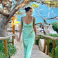 Customize Green Mermaid Spaghetti Strap robes de soirée Strapless Chiffon Prom Dresses Floor-Length Wedding Dress 2025