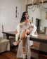 Stunning Silver Beading Prom Dresses with Shiny Tassels Sexy Slit Crystals Black Girls Birthday Party Dress African Formal Gowns