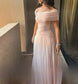 Off Shoulder Chiffon Beadings Customized Prom Dress Formal Occasion Pleated Party Sleeveless Back Zipper Evening Dresses