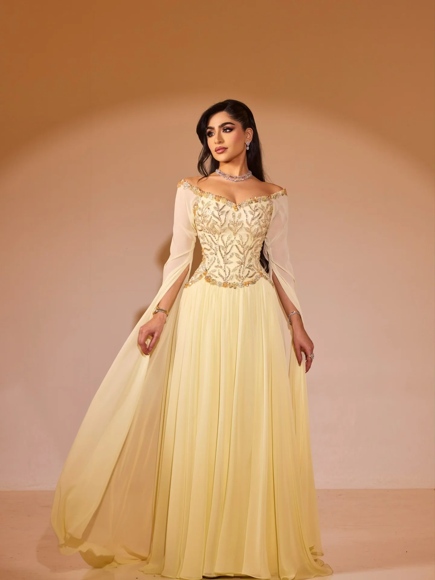 2026 Luxury Nude Crystal Beaded Mermaid Evening Dress For Women Wedding Party Formal Occasion