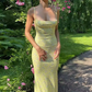 Women Elegant Sleeveless Floral Printed Bodycon Backless Long Dress Summer Clothes Wholesale Items For Business