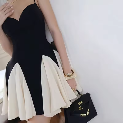Black and White Summer Women's Dress Vintage A Line Dress Mini Elegant Party Night Dresses