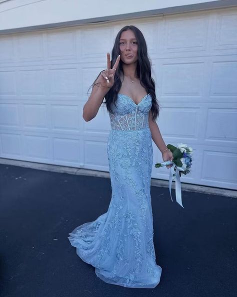 2025 Long Mermaid Purple Lace Prom Dresses Violet Strapless Formal Dress