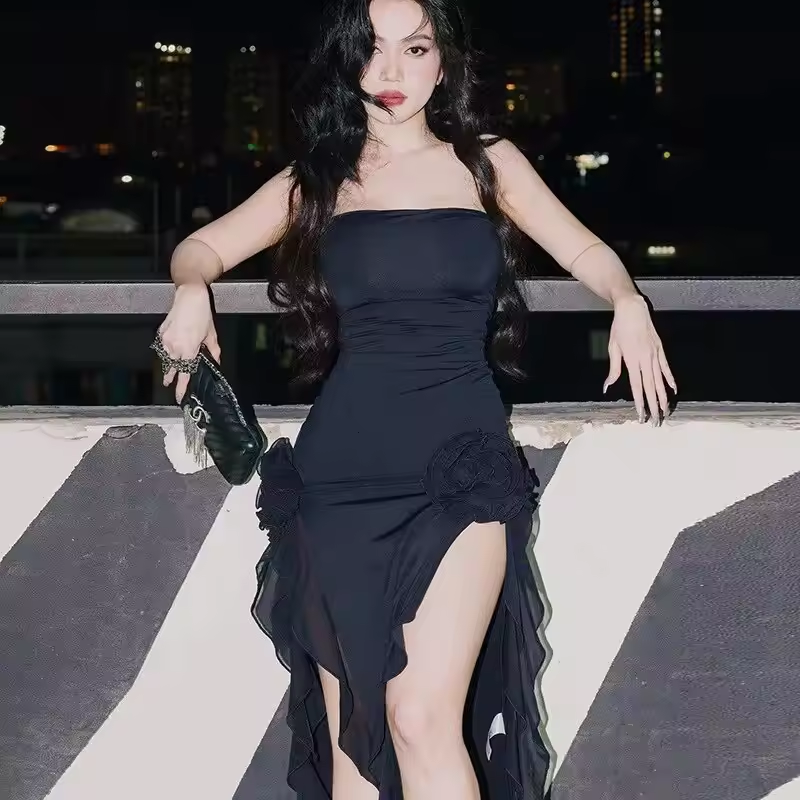 Women Party Club Evening Streetwear Vacation Bodycon Midi Dress Summer Clothes Wholesale Items For Business