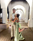 Vestidos longos formais sereia querida verde vestidos de dama de honra vestido de noite vestido de baile com fenda