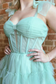 A-Line Sweetheart Tiered Tulle Short Homecoming Dresses with Bow Straps