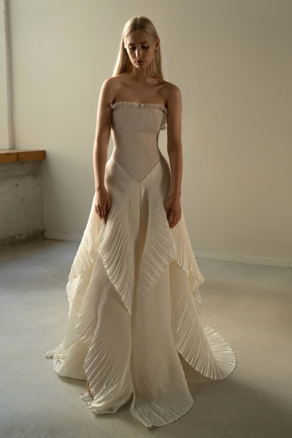 Chic Sleeveless Strapless Square A-Line Prom Dress