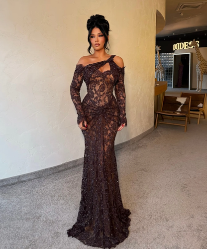 Customized Prom Gown Delicate Beaded Sexy Evening Dress Dazzling Mermaid New Arrival Wear