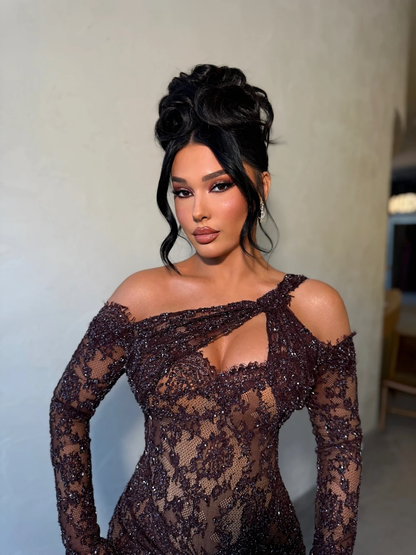 Customized Prom Gown Delicate Beaded Sexy Evening Dress Dazzling Mermaid New Arrival Wear