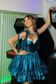 Cute A-Line Sweetheart Peacock Blue Homecoming Dresses