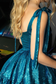 Cute A-Line Sweetheart Peacock Blue Homecoming Dresses