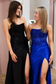 Elegant Sheath Boat Neck Sleeveless Appliques Prom Party Gown High Side Slit and Train Lace Up Formal Evening Dress