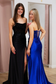 Elegant Sheath Boat Neck Sleeveless Appliques Prom Party Gown High Side Slit and Train Lace Up Formal Evening Dress