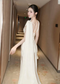 Elegant Sheath One Shoulder Pink Satin Long Prom Dress Party Dress
