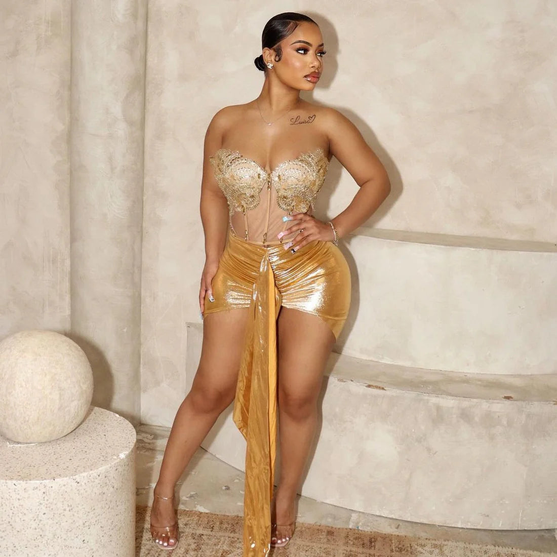 Short Prom Dress For Black Girls Beaded Crystals Birthday Party Dresses Evening Gown Customized