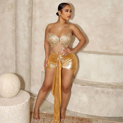 Short Prom Dress For Black Girls Beaded Crystals Birthday Party Dresses Evening Gown Customized