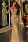 Gorgeous Mermaid Strapless Sleeveless Crystal Beaded Sparkly Tulle Prom Party Dress Evening Formal Gown with Train