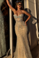 Gorgeous Mermaid Strapless Sleeveless Crystal Beaded Sparkly Tulle Prom Party Dress Evening Formal Gown with Train