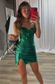 Metallic Satin Beaded Homecoming Dresses Sweetheart Party Gowns