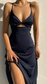 Vestido de fiesta sencillo y sexy con tirantes, vestido de noche sin mangas