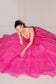 Vestidos de noche de tul con diseño de corazón en rosa intenso, con flores 3D, para graduación, de princesa, con purpurina, para boda y fiesta, personalizados.