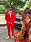 Vestidos de festa à noite estilo sereia, vermelho e dourado, com decote transparente e babados, apliques Aso EBi, vestidos longos formais para mulheres