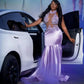 Modern Lavender Satin Prom Dresses 2025 For Black Girls Long Evening Occasion Party Gowns Customized
