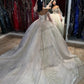 Vestidos de quinceanera com contas de cristal e manga comprida, renda, princesa Cinderela, aniversário
