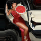 Red Velvet Mermaid Prom Dresses For African Wmen Sweetheart Major Pearls Sequins High Slit Evening Party Dress Birthday Gowns