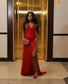 Design Fashion Sexy V Neck Glittering Sequins Evening Dress High Slit Luxury Beading Tassel Crystal Prom Dress Formal Party Gown