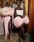 Chic Bubble Women Dresses Lace Up Corset Strapless Mini Dress Off Shoulder Sexy Pink Short Prom Gowns boe Knee Length Draped