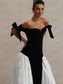 Velvet Long Evening Dresses Sweetheart Bow Straps Modest Formal Party Dress Evening Gowns